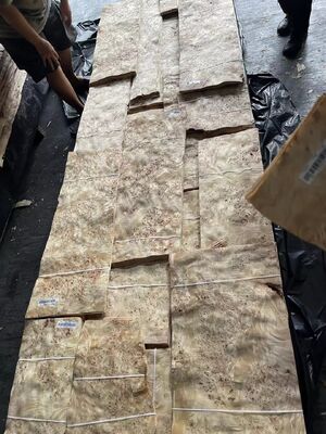 0.5mm Thickness Sliced Cut Mappa Burl Wood Veneer Sheets for Hotel Decoration